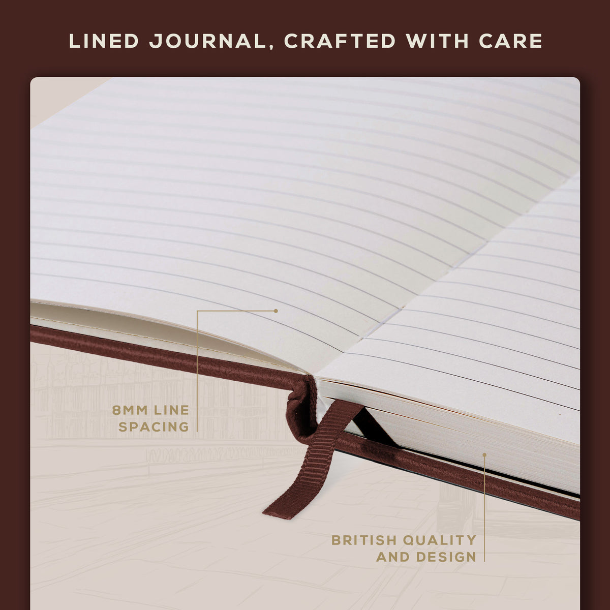 A5 Ruled Notebook - Chestnut Brown