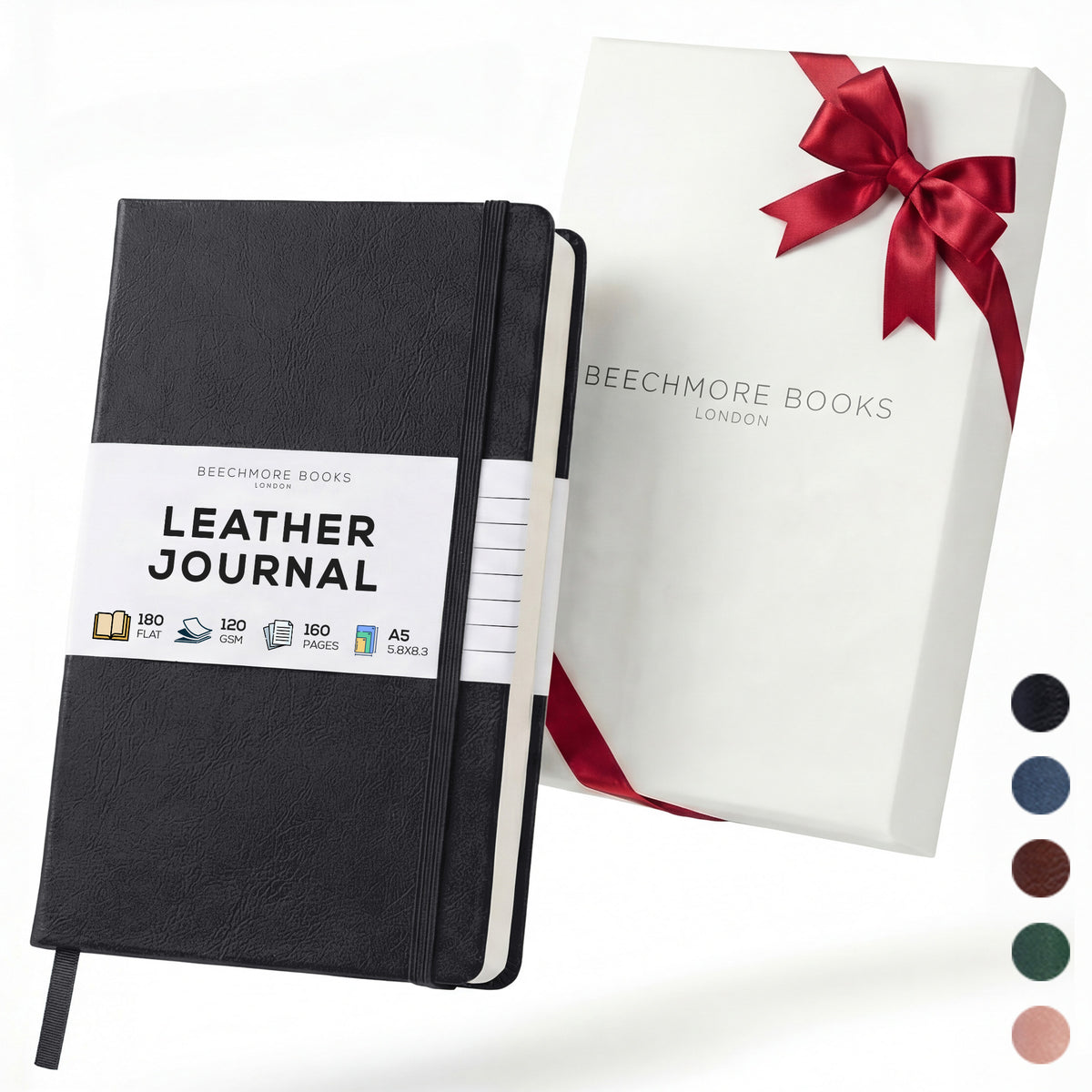 A5 Ruled Notebook - Charcoal Black
