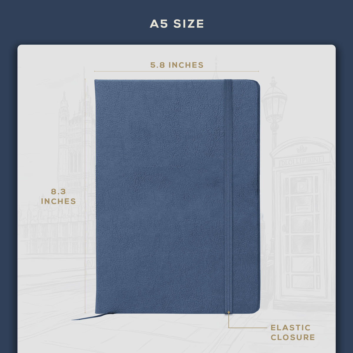 A5 Ruled Notebook - Symphony Blue
