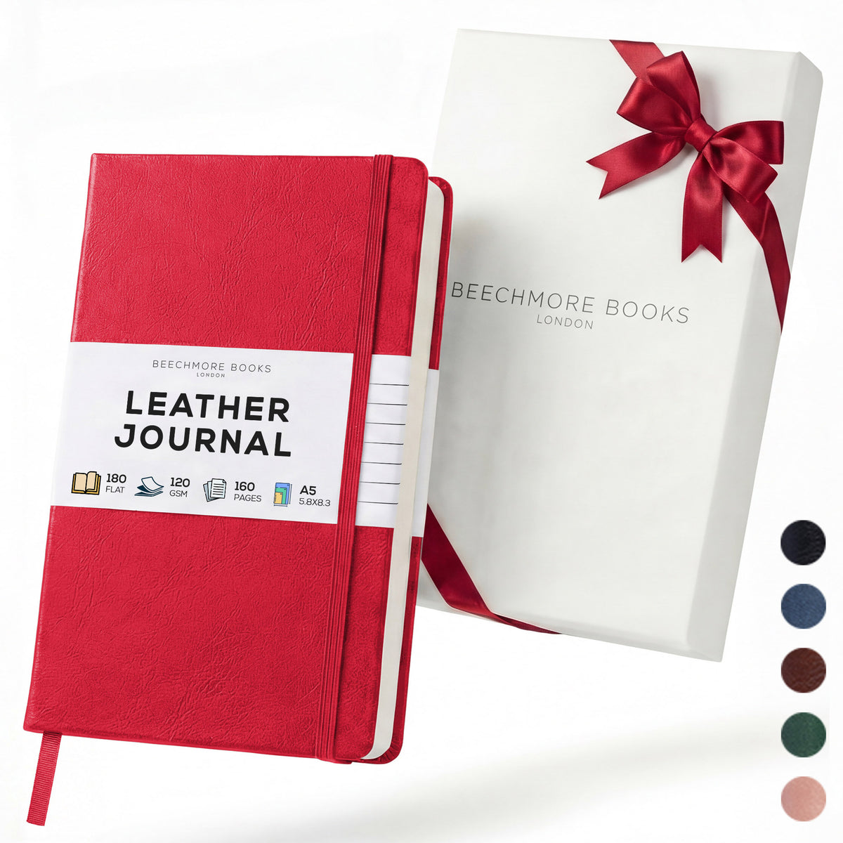 A5 Ruled Notebook - Scarlet Red