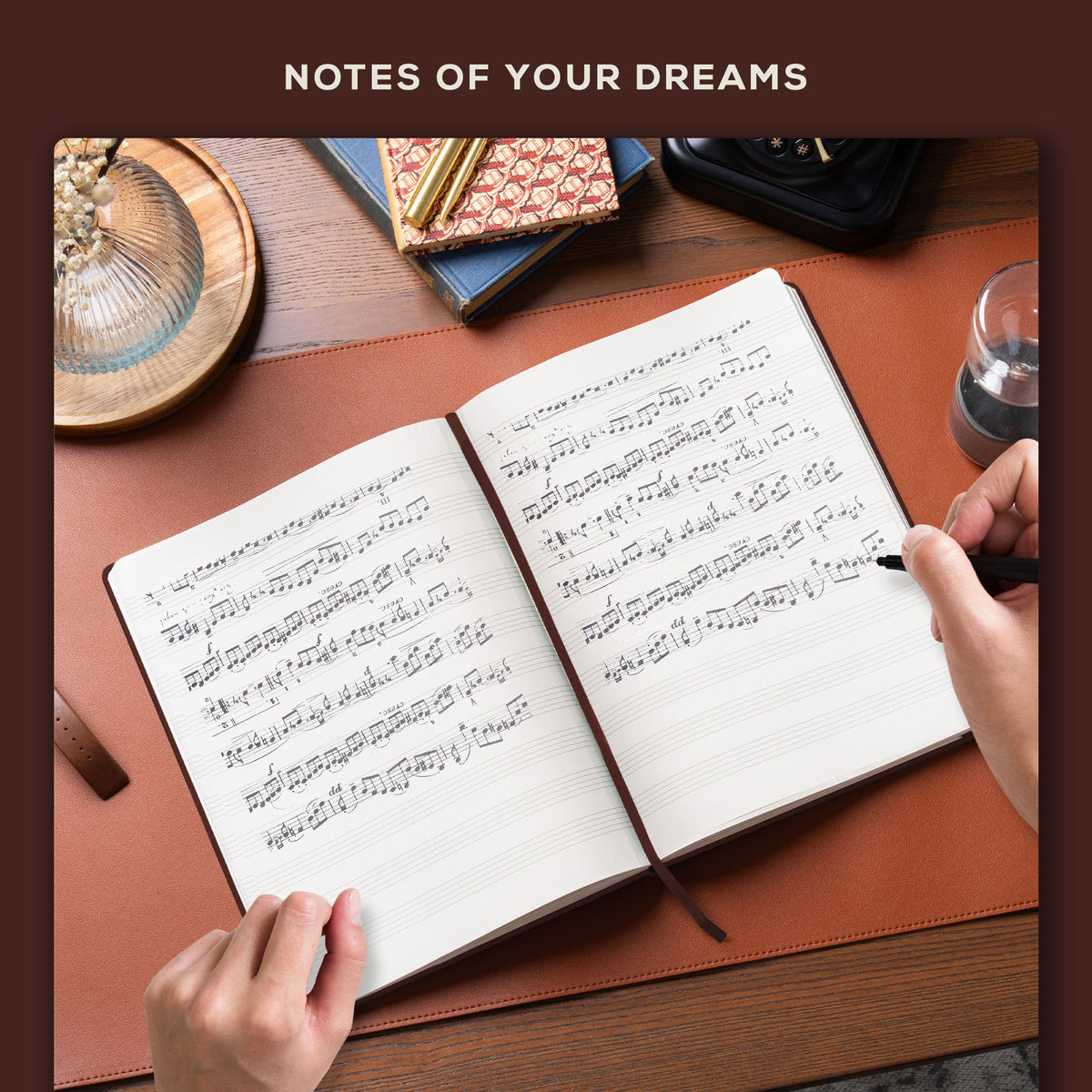 A4 Manuscript Notebook - Chestnut Brown