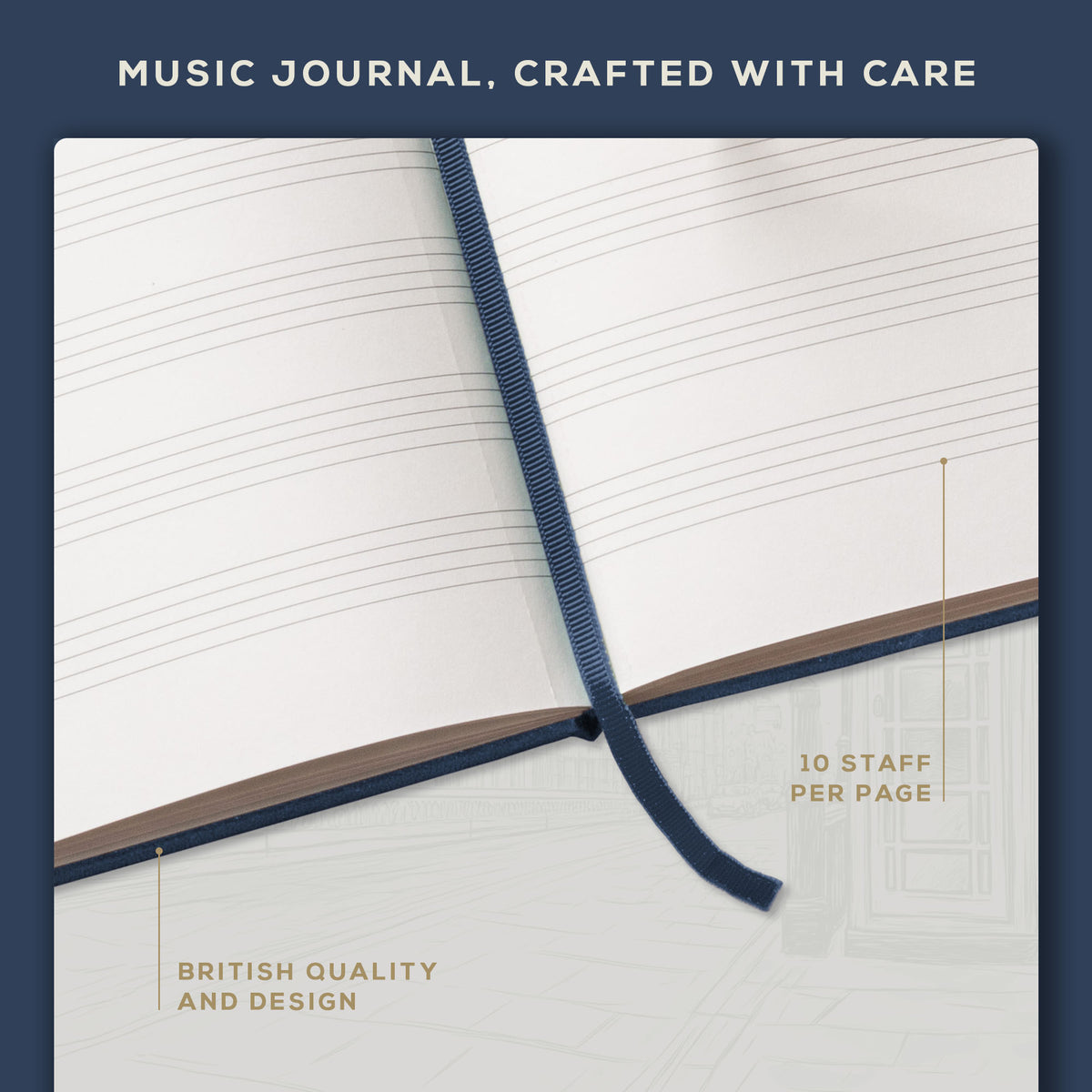 A4 Manuscript Notebook - Symphony Blue