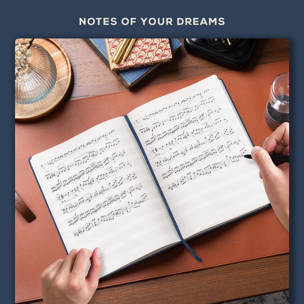 A4 Manuscript Notebook - Symphony Blue