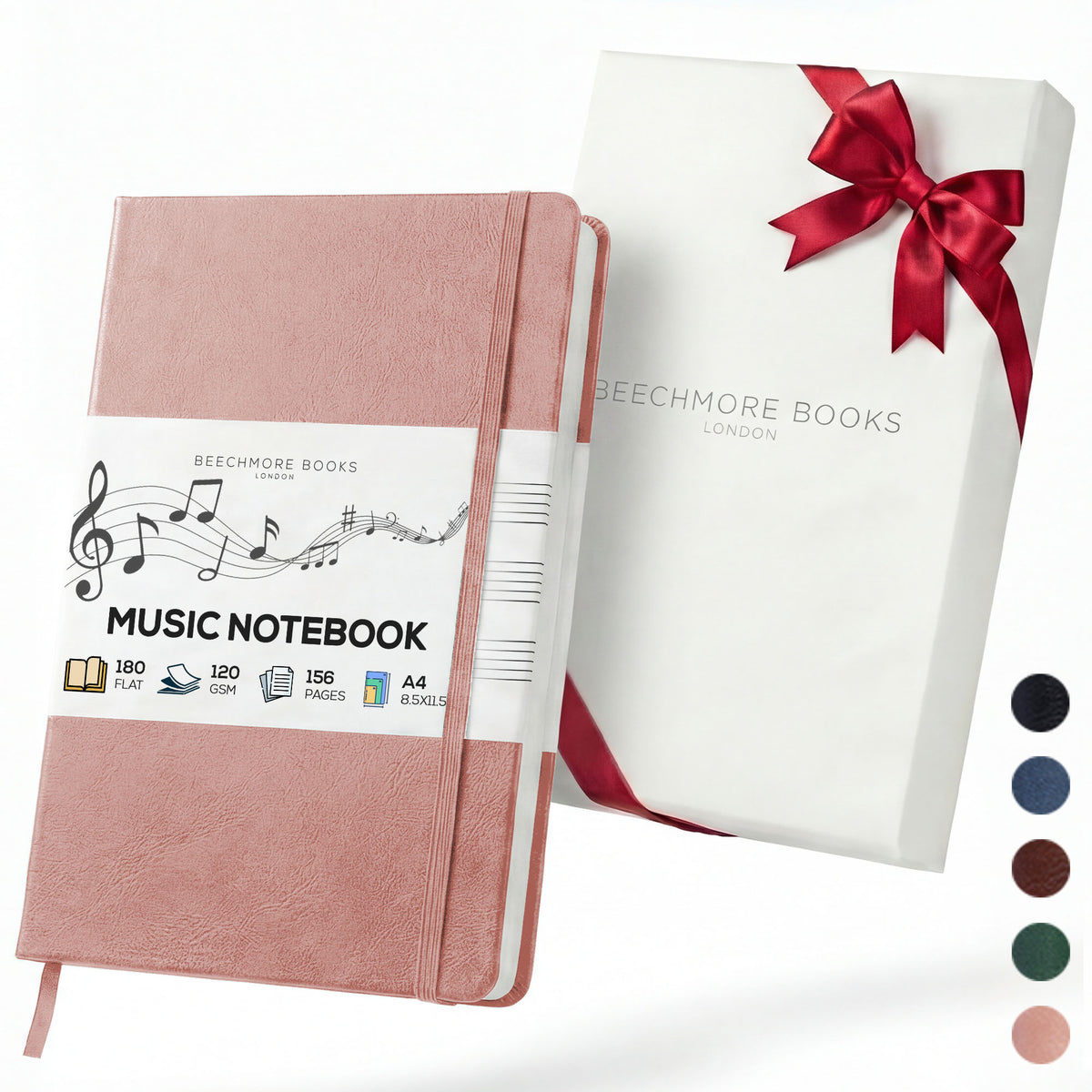 A4 Manuscript Notebook - Rose Wood