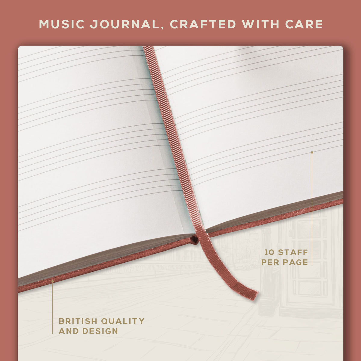 A4 Manuscript Notebook - Rose Wood