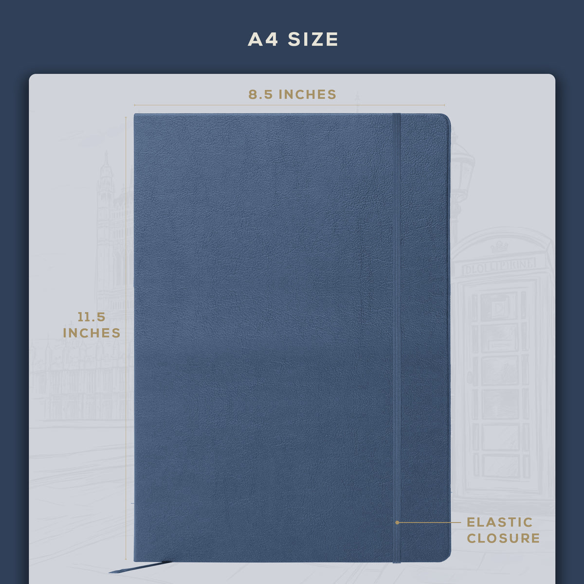 A4 Ruled Notebook - Symphony Blue