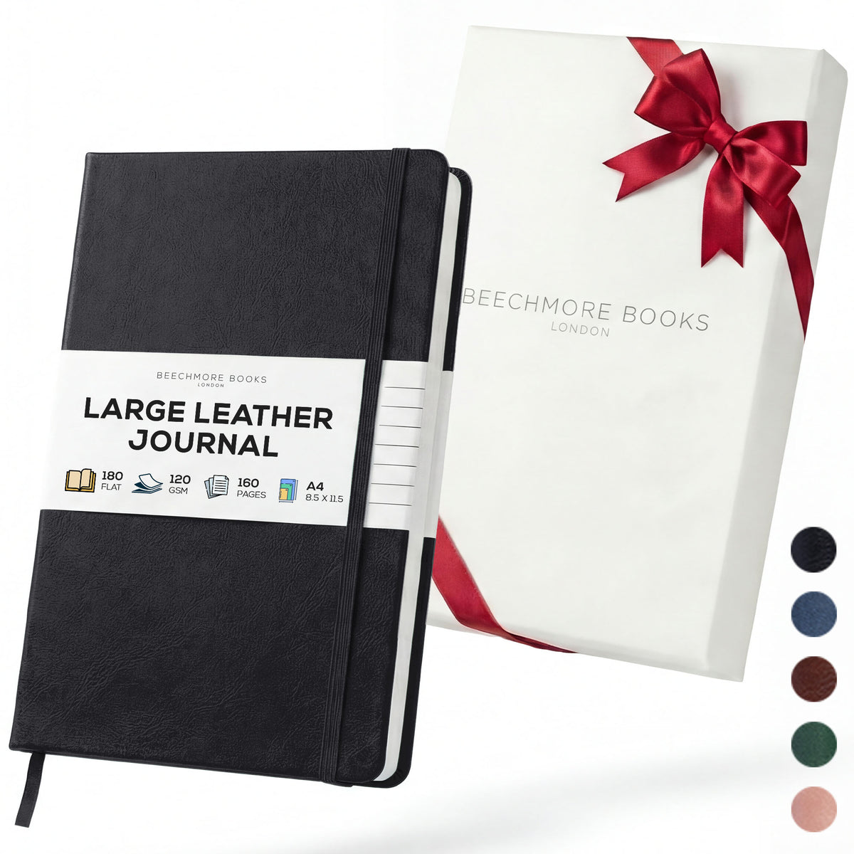 A4 Ruled Notebook - Charcoal Black