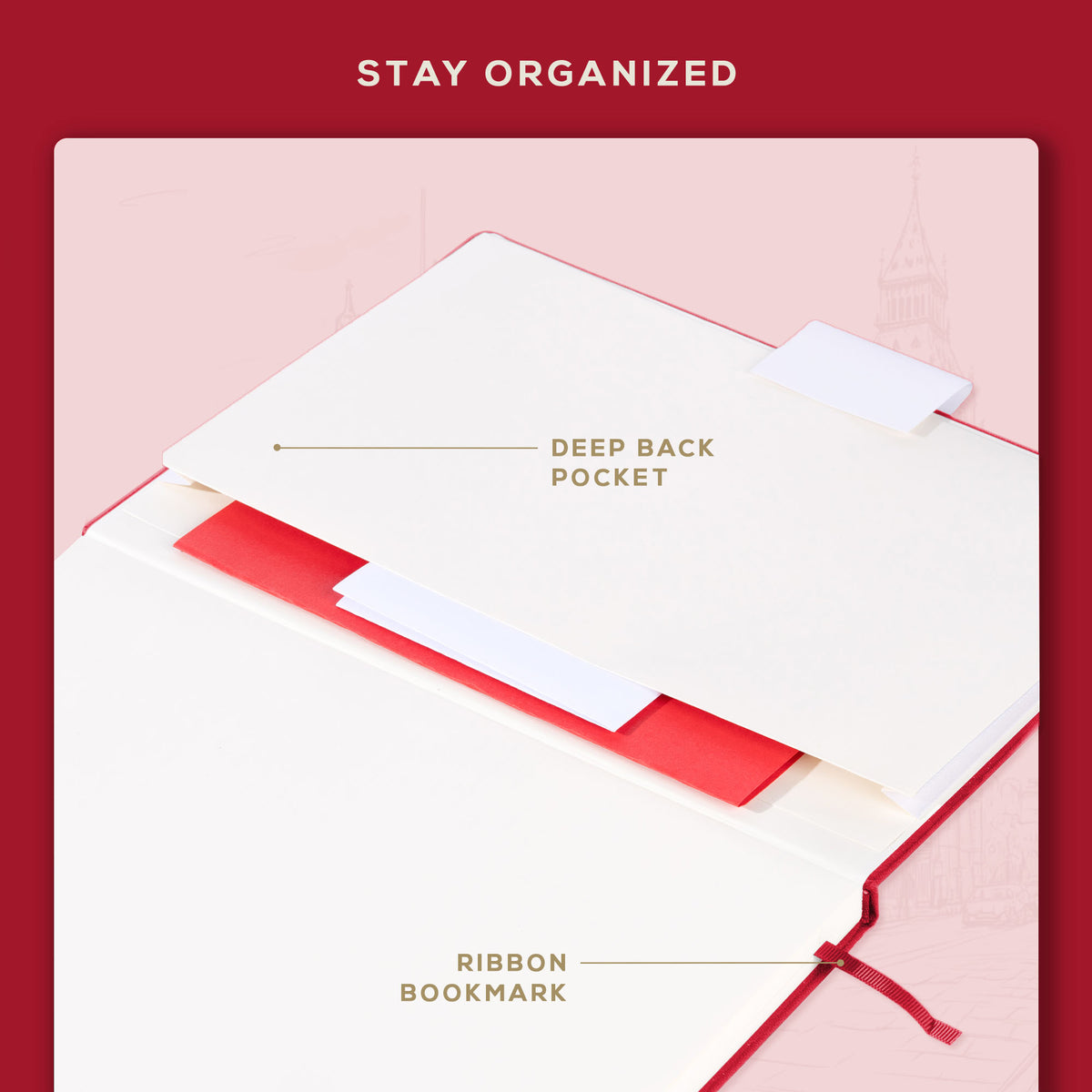 A4 Manuscript Notebook - Scarlet Red