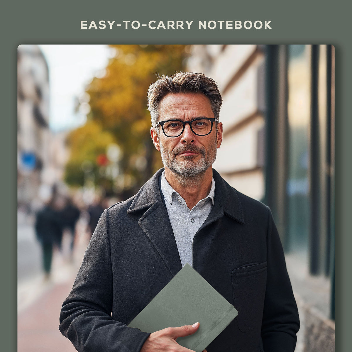 A5 Ruled Notebook - Olive Green