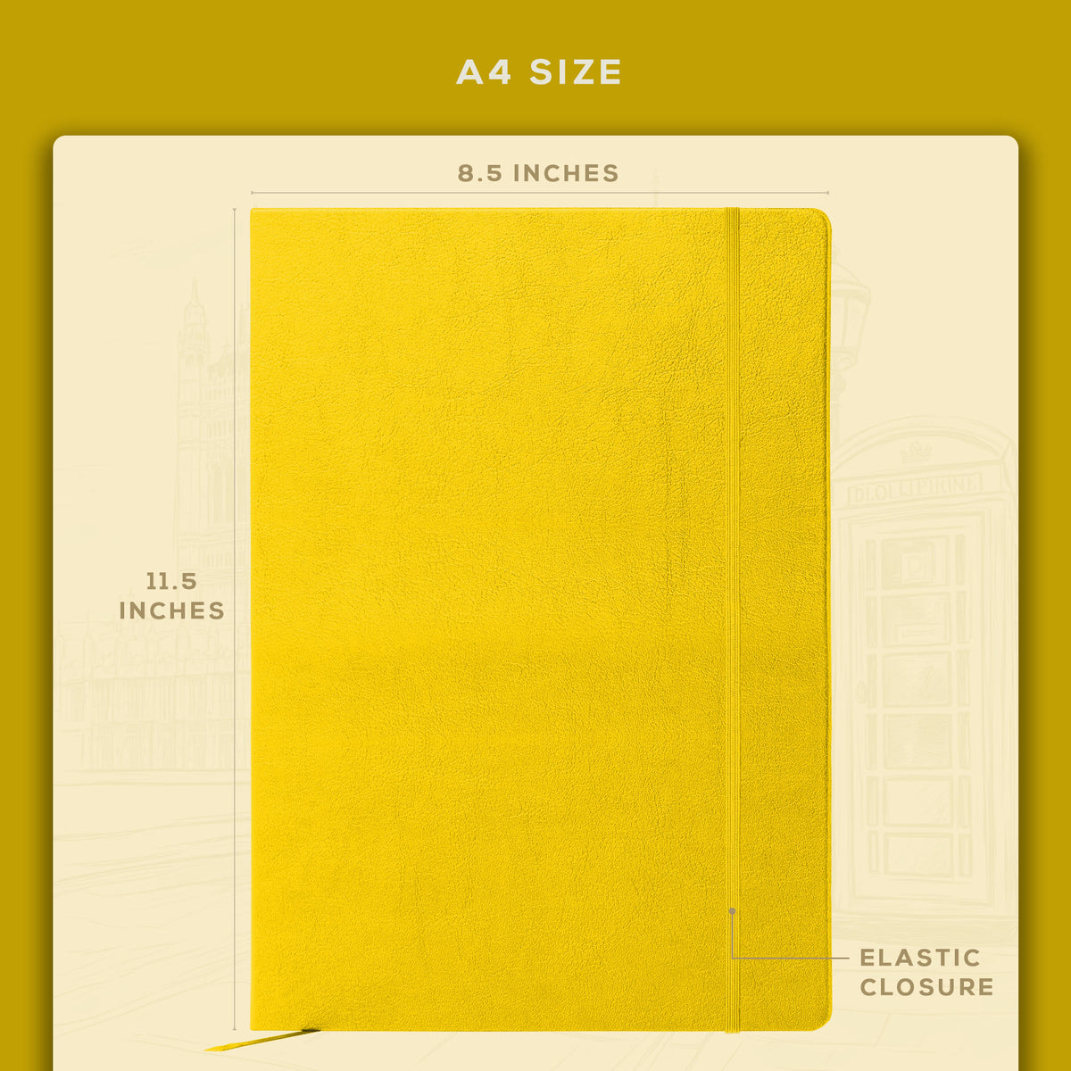 A4 Ruled Notebook - Sunshine Yellow