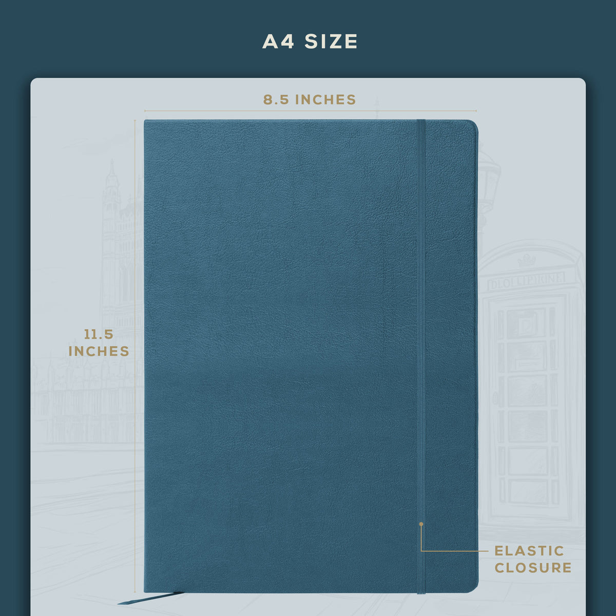 A4 Ruled Notebook - Ocean Blue