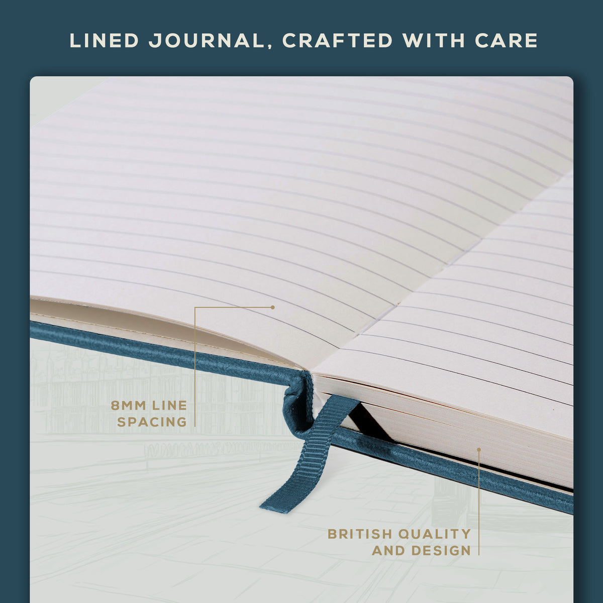 A4 Ruled Notebook - Ocean Blue