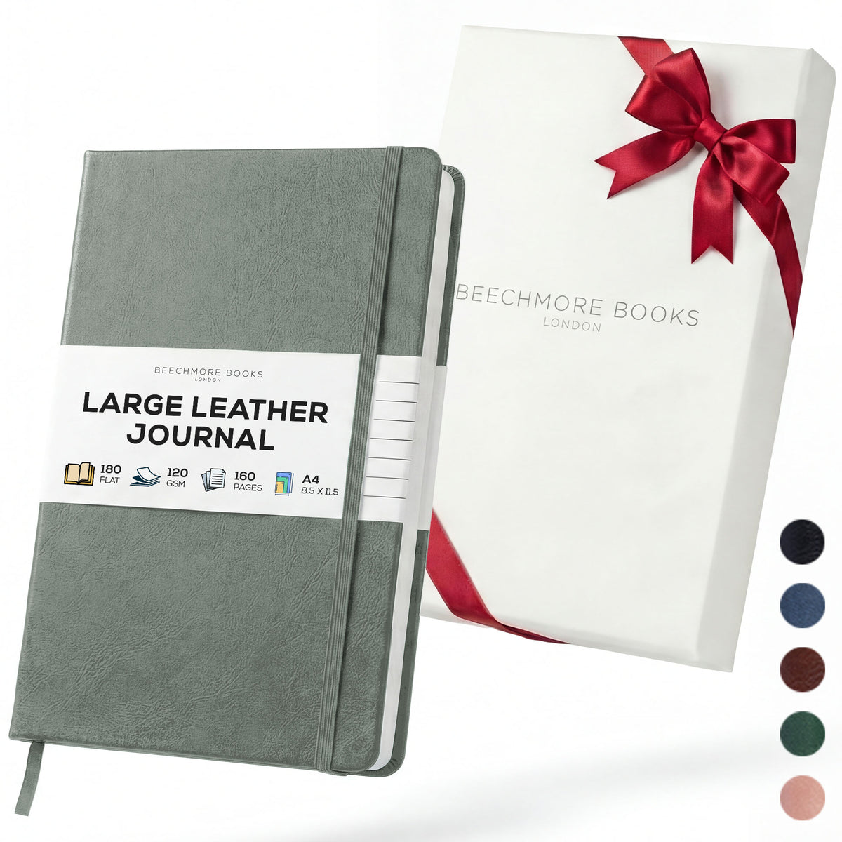 A5 Ruled Notebook - Olive Green