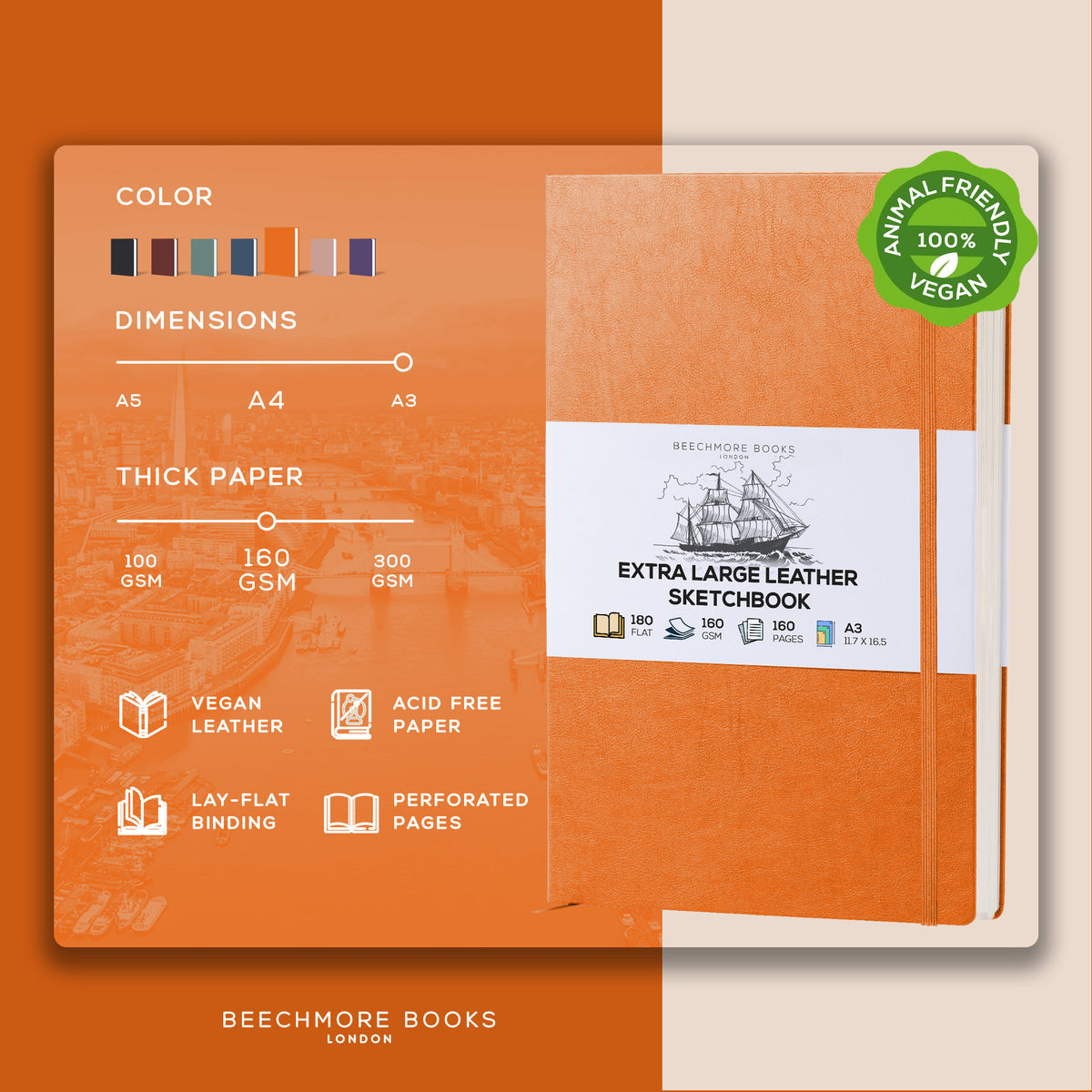 A3 Sketchbook - Orange