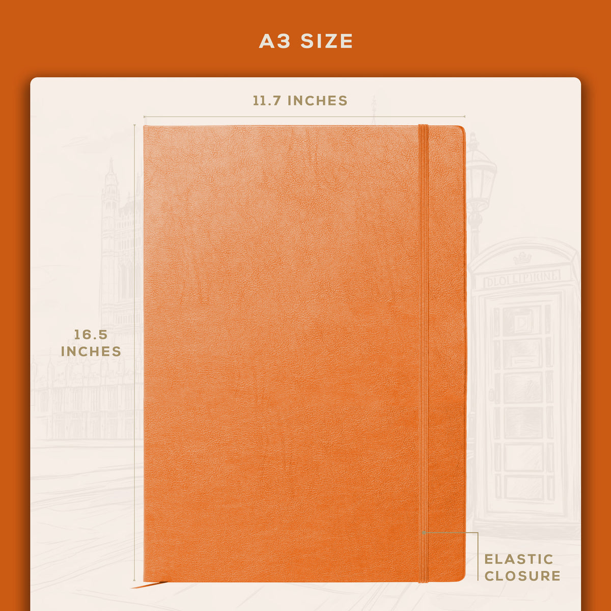 A3 Sketchbook - Orange
