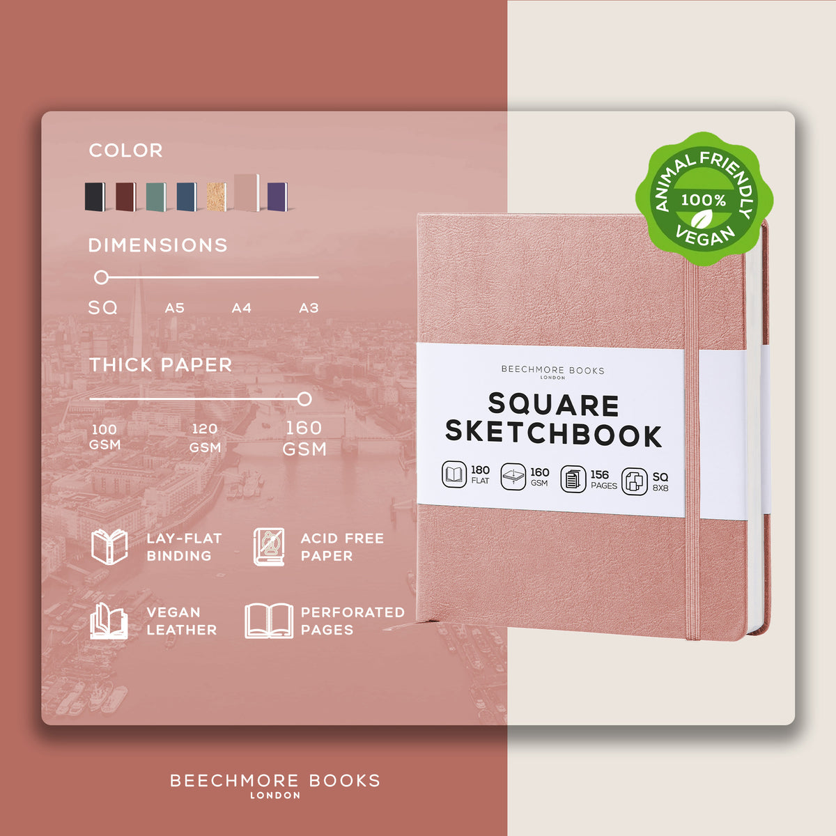 Art Square Sketchbook - Rose Wood