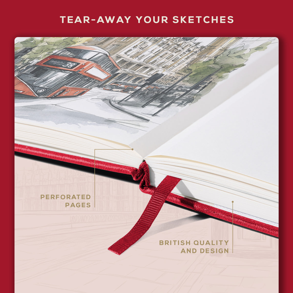 Art Square Sketchbook - Scarlet Red