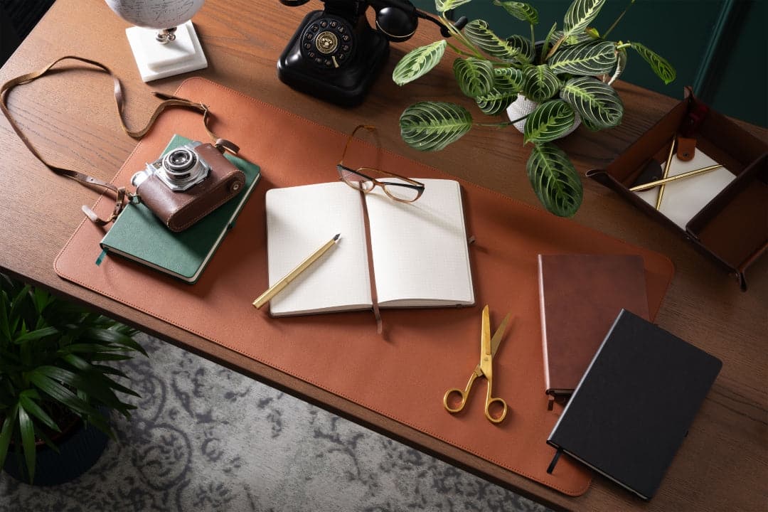 Richly toned Chestnut Brown A5 graph book, a sophisticated tool for statistical analysis.