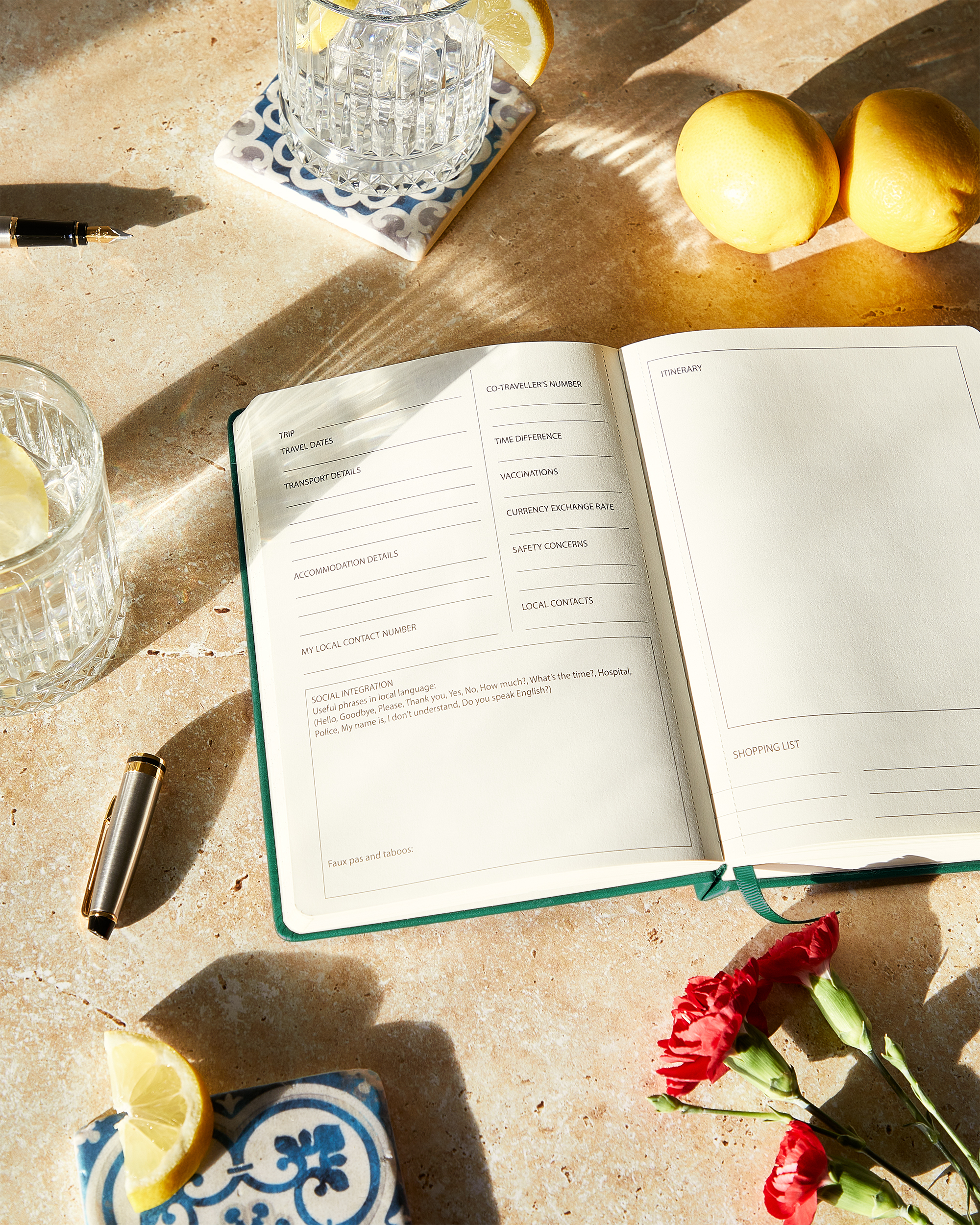 A5 journey journal in lively Dartmouth Green, an invitation to chart your course through nature.