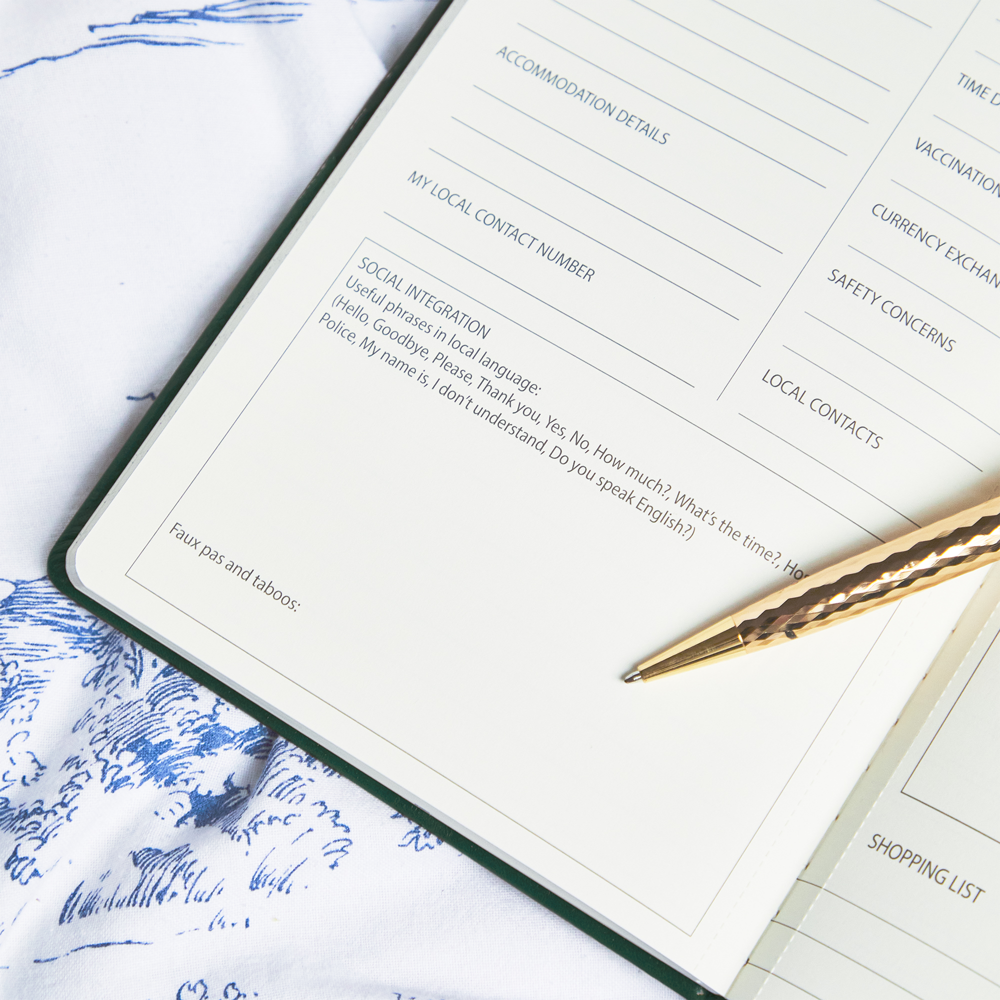 A5 Beechmore travel diary in Dartmouth Green, designed for those who seek out lush landscapes.