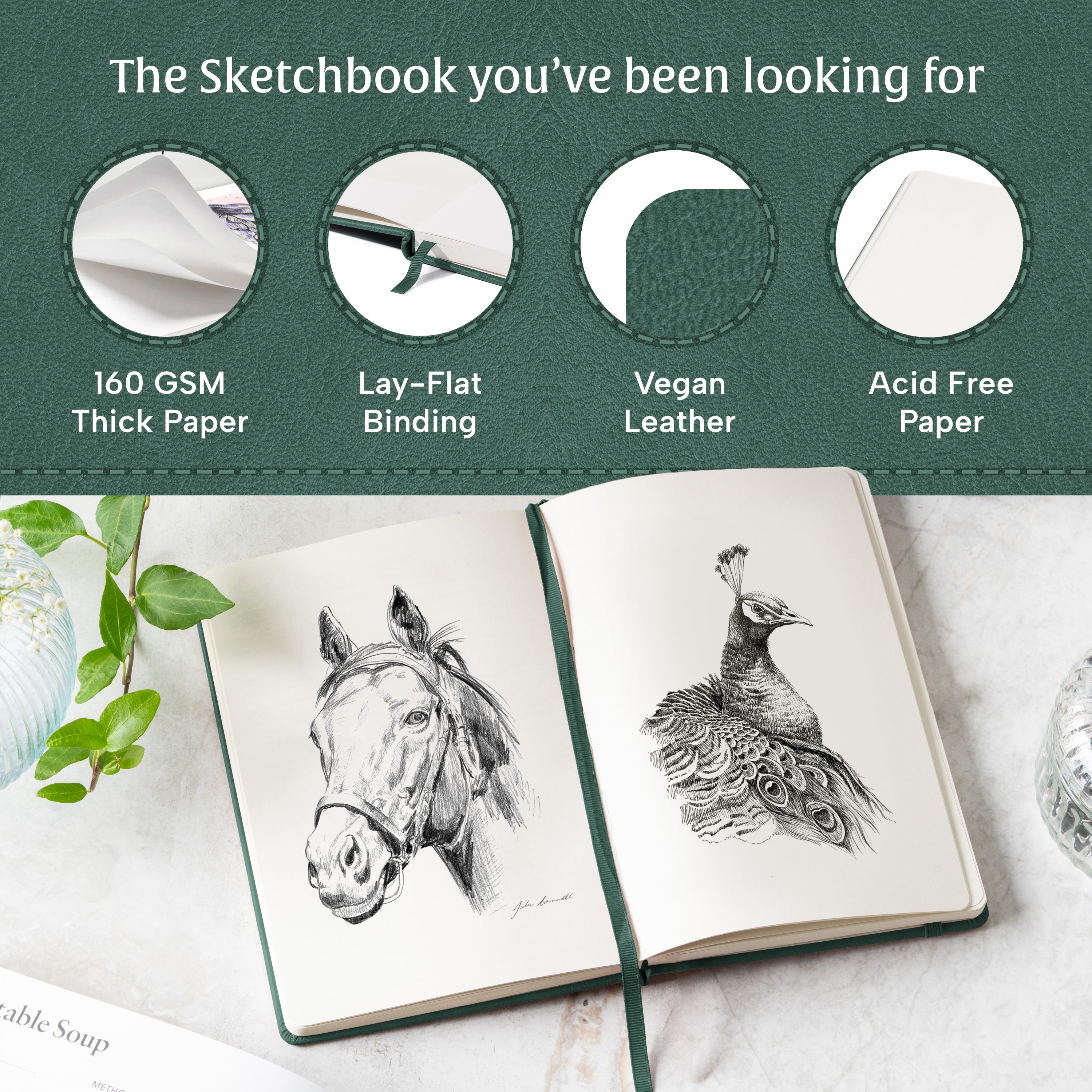 A5 Sketchbook - Dartmouth Green
