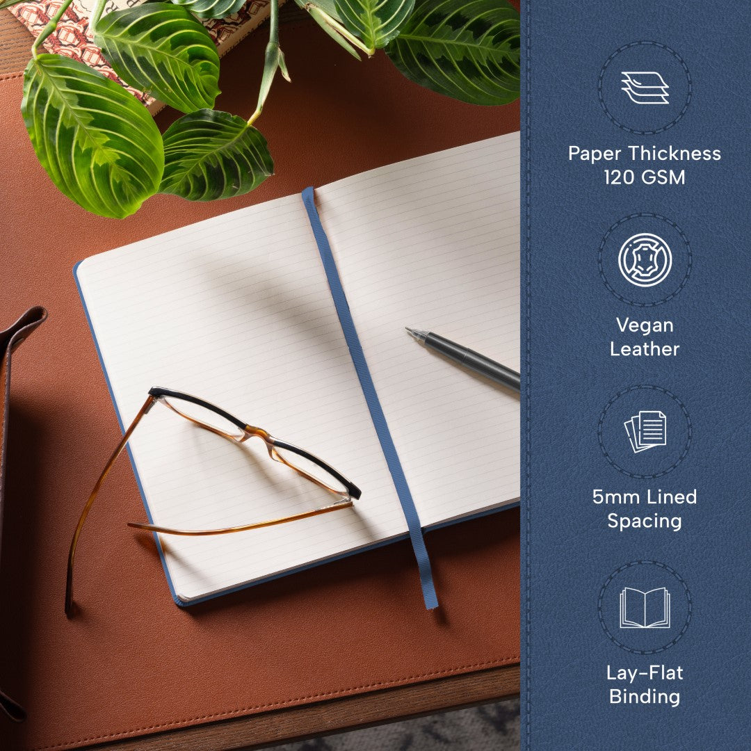 A5 Ruled Notebook - Symphony Blue