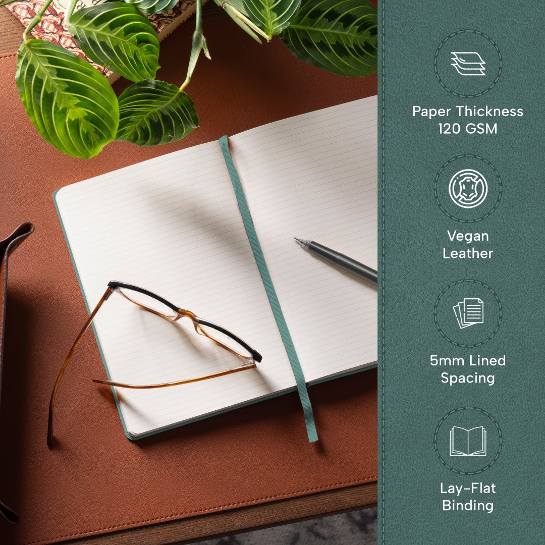 A5 Ruled Notebook - Dartmouth Green