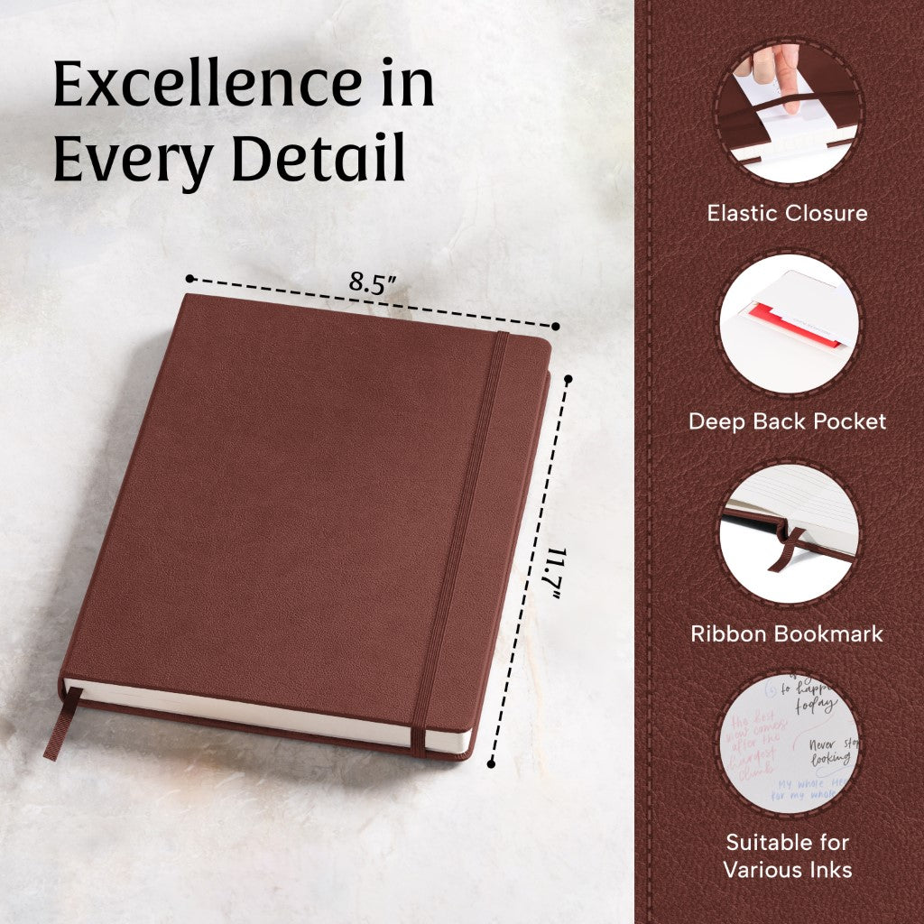A4 Manuscript Notebook - Chestnut Brown