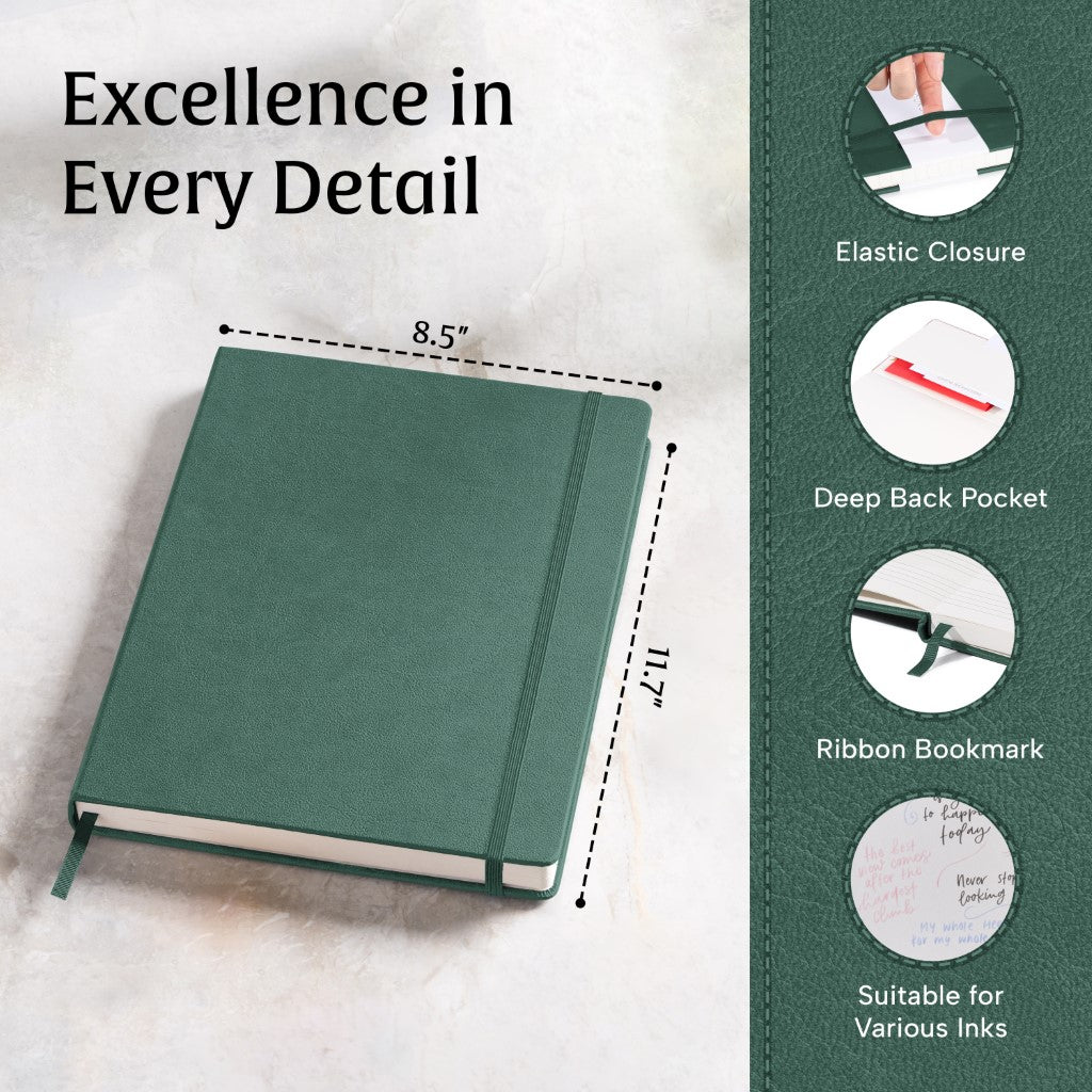 A4 Manuscript Notebook - Dartmouth Green