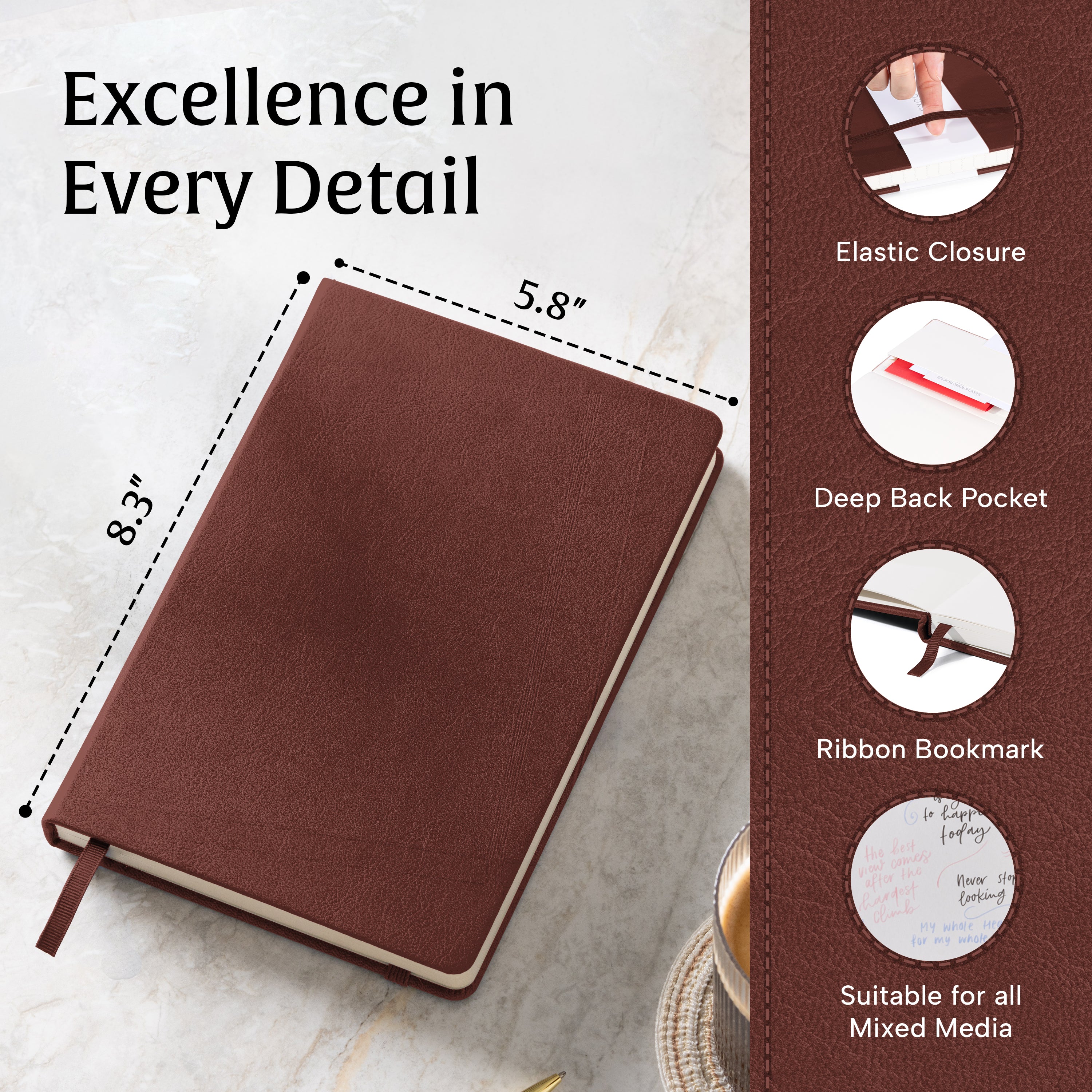 A5 Sketchbook - Chestnut Brown