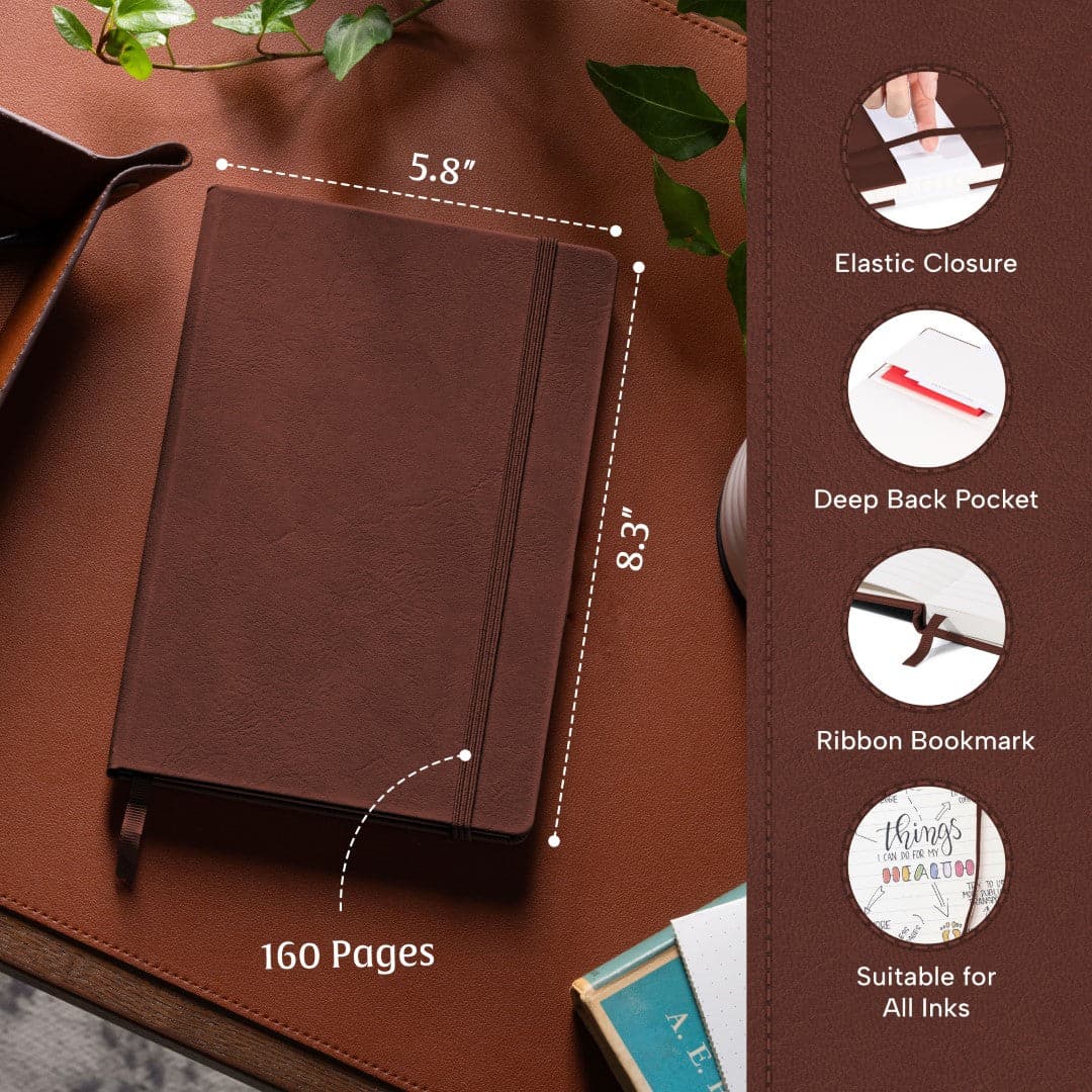 Rustic Chestnut Brown A5 journal, perfect for writers who appreciate earthy tones.