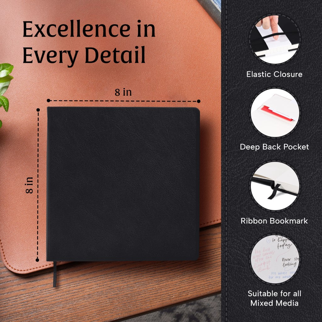 Art Square Sketchbook - Charcoal Black