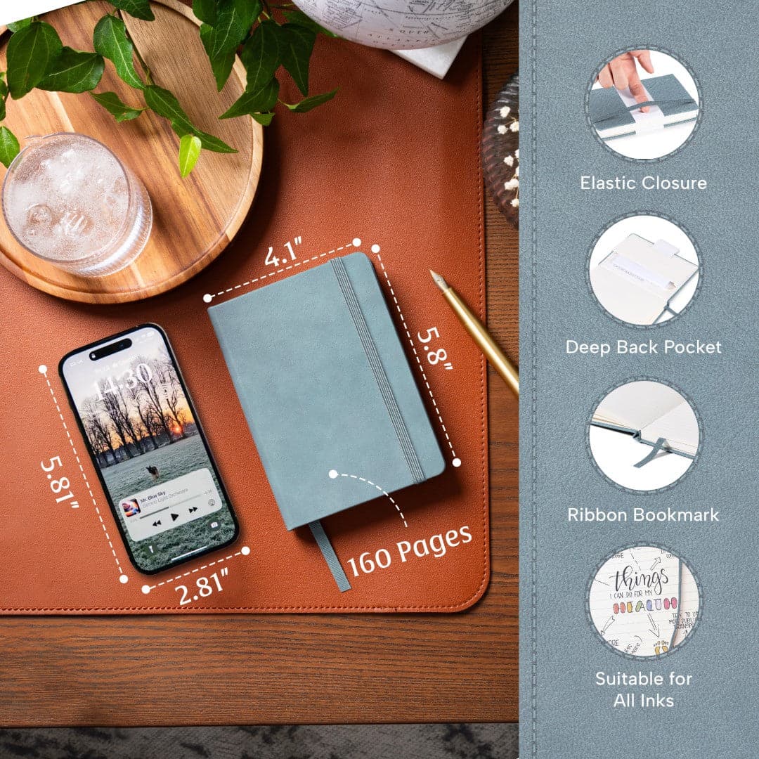 A6 Pocket Ruled Notebook - Arctic Teal