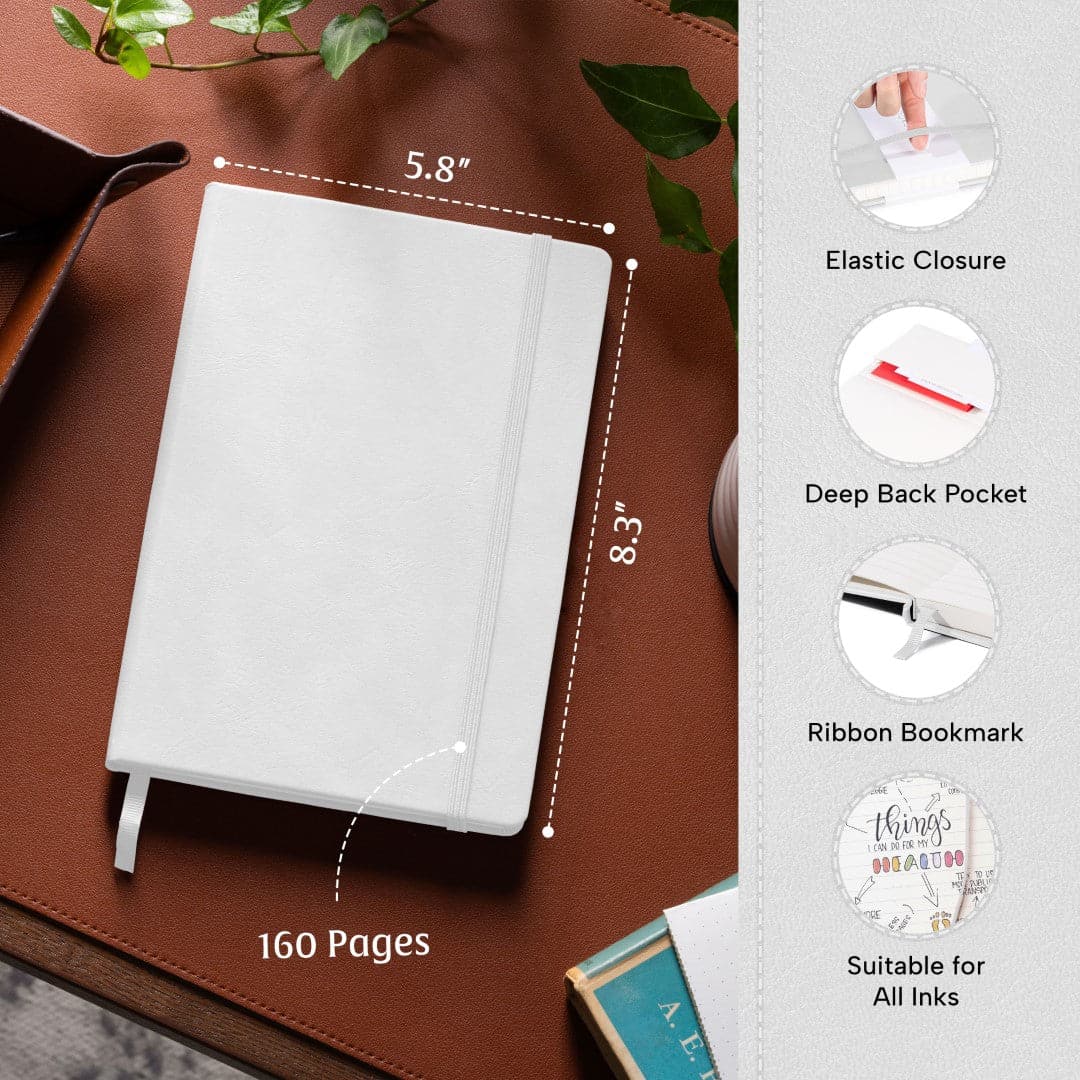 Ethereal Snow White A5 diary, where every word written is a stroke of brilliance.