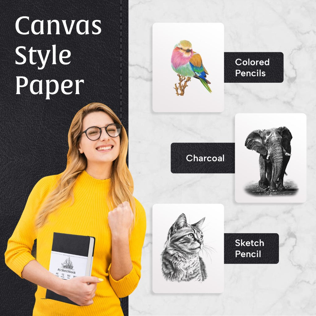 A5 Sketchbook - Charcoal Black