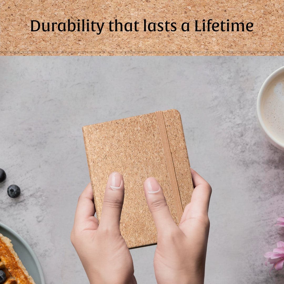 A6 Pocket Ruled Notebook - Beige Cork