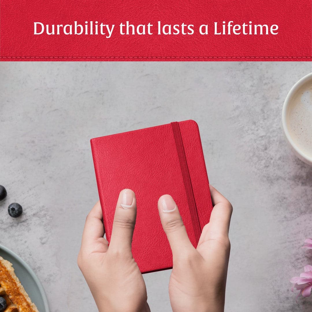 Bright Scarlet Red A6 pocket notebook, perfect for those who write with intensity and love