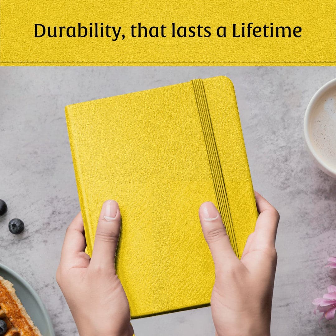 Vibrant Sunshine Yellow A5 book by Beechmore, where happiness meets the page.