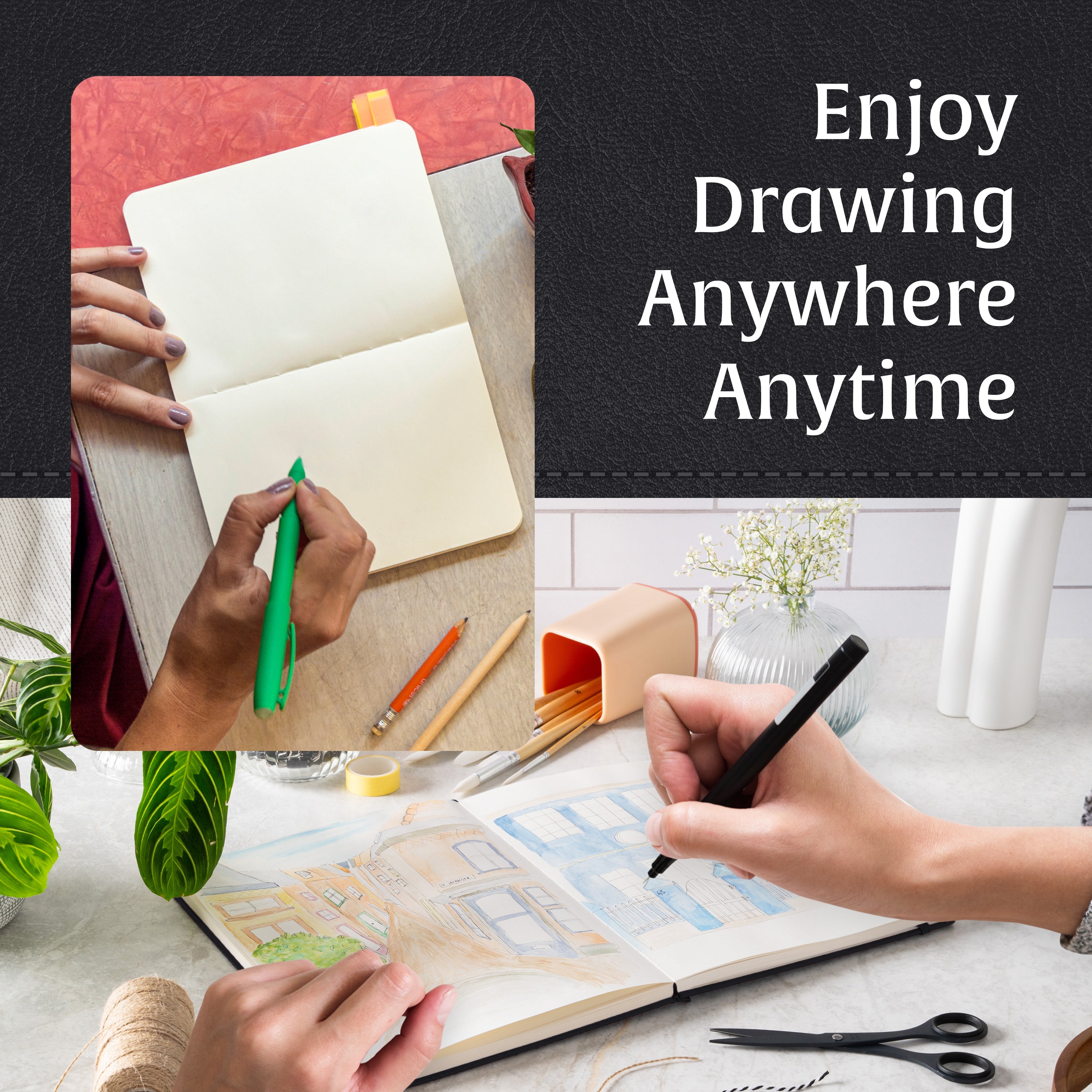 A5 Sketchbook - Charcoal Black