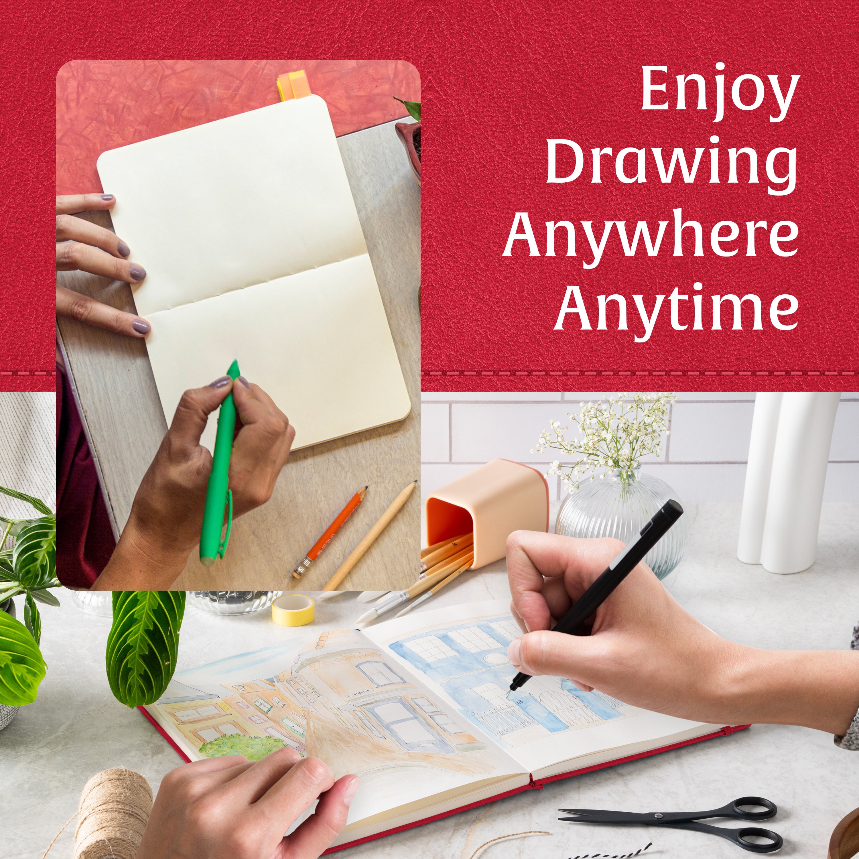 A5 Sketchbook - Scarlet Red