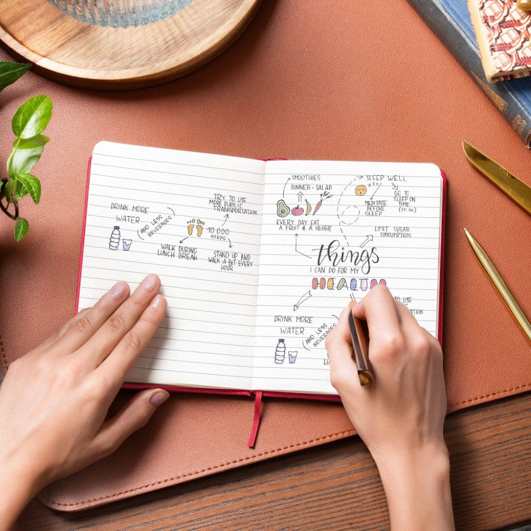 Electric Scarlet Red A6 notebook, adding a splash of vibrancy to your everyday carry essentials