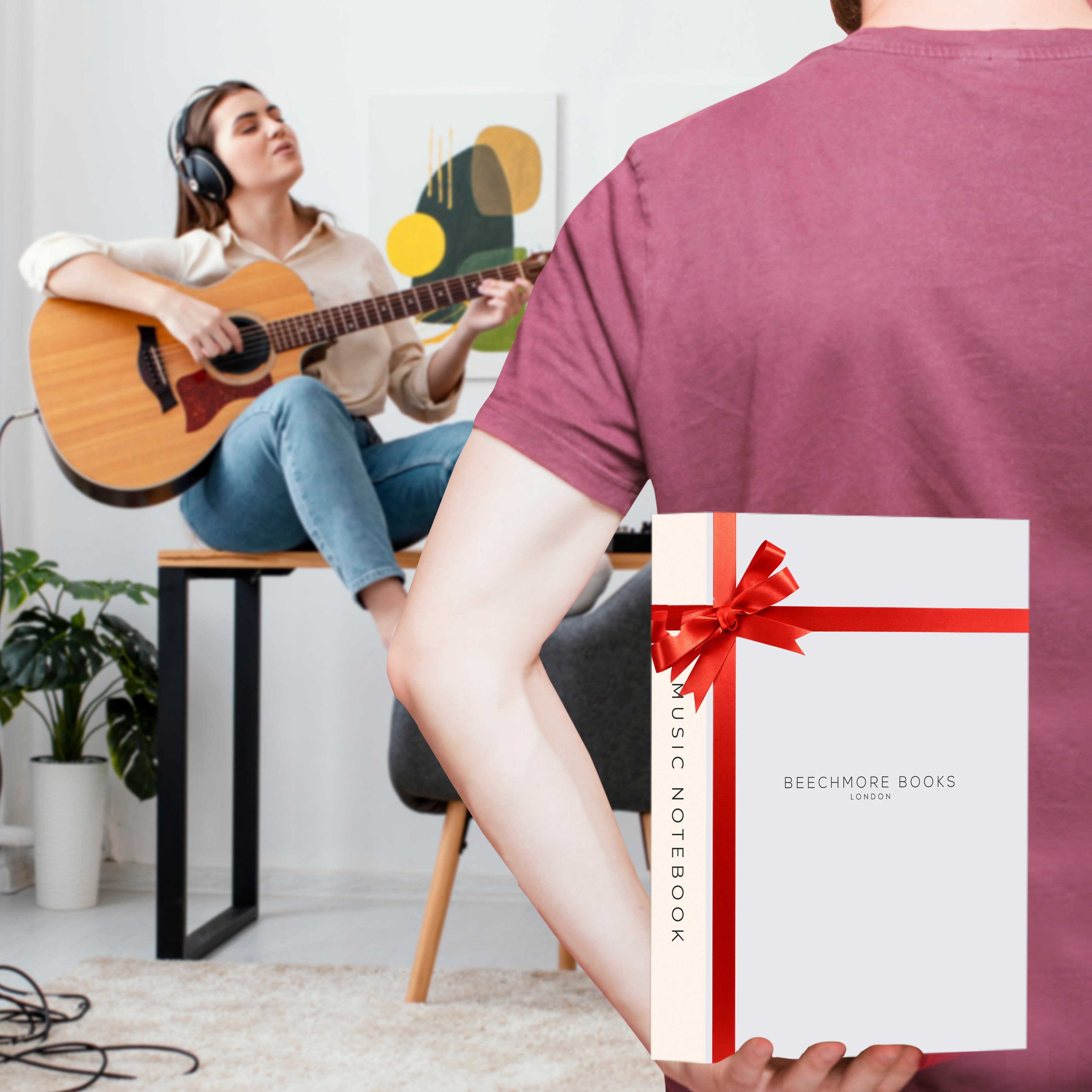 A4 Manuscript Notebook - Rose Wood