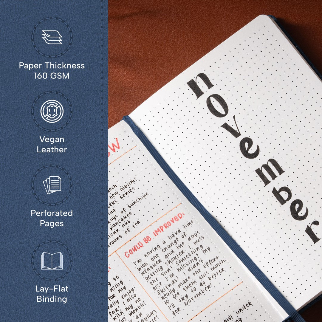 A5 Dotted Notebook - Symphony Blue