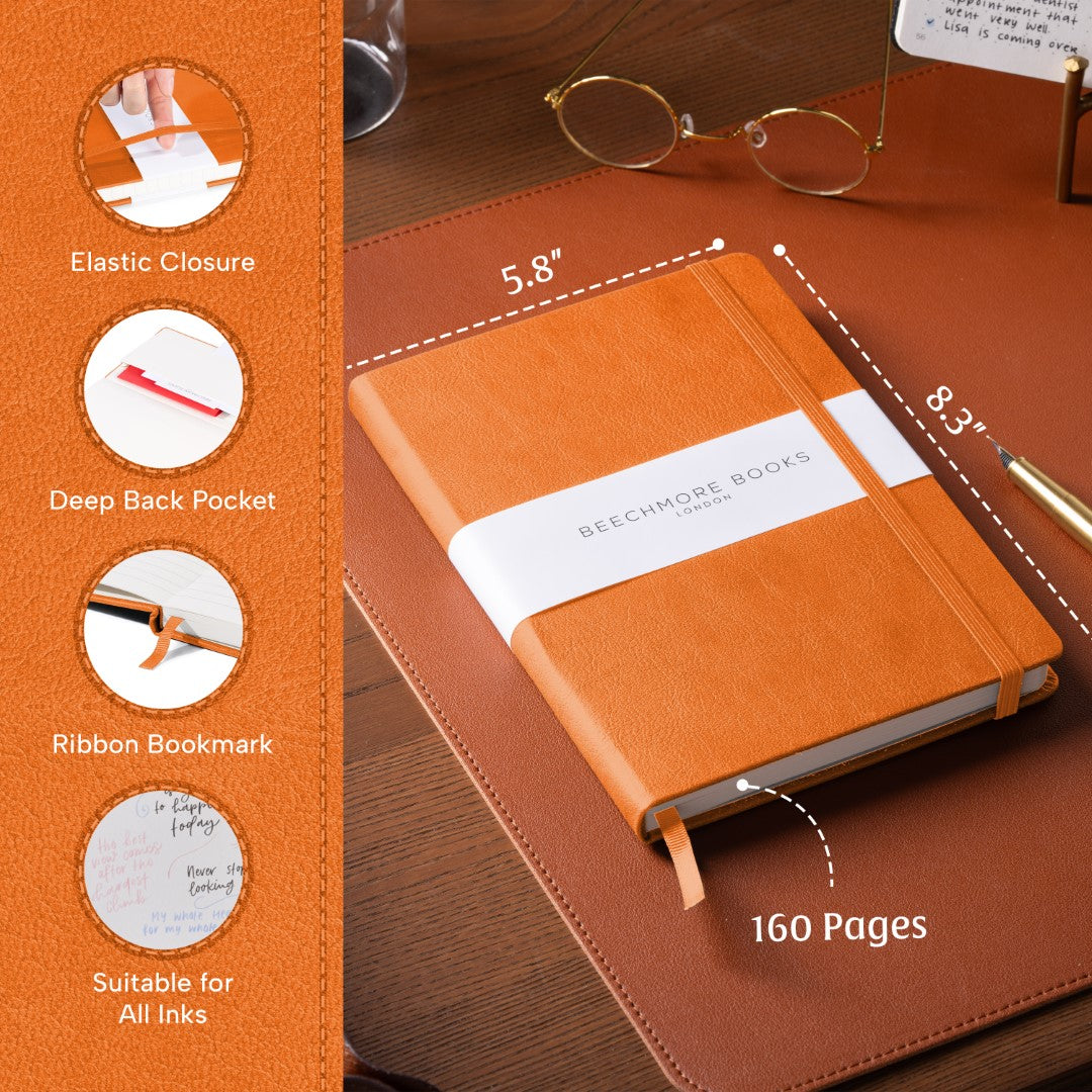 A5 Dotted Notebook - Monarch Orange