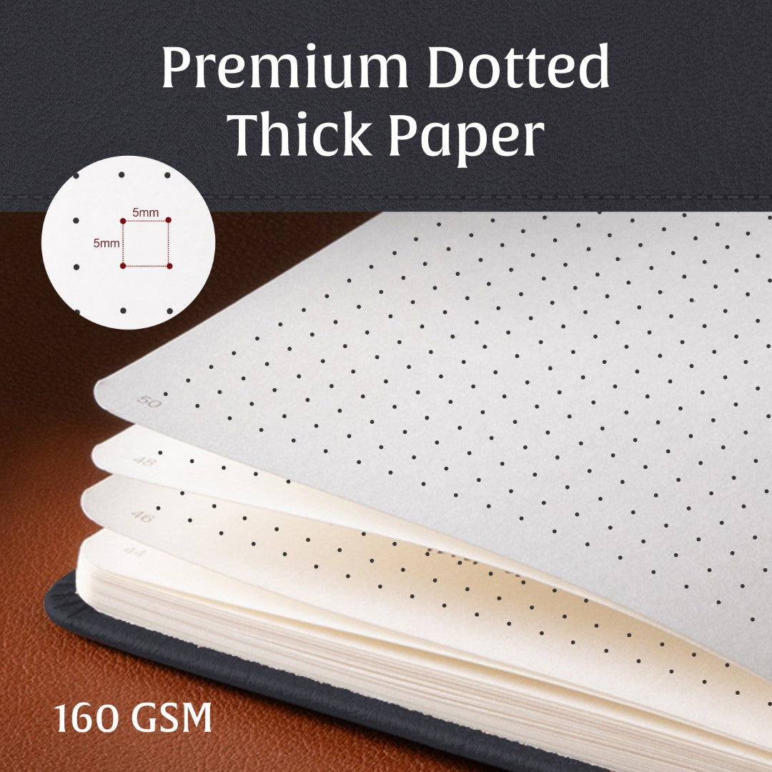 A5 Dotted Notebook - Charcoal Black