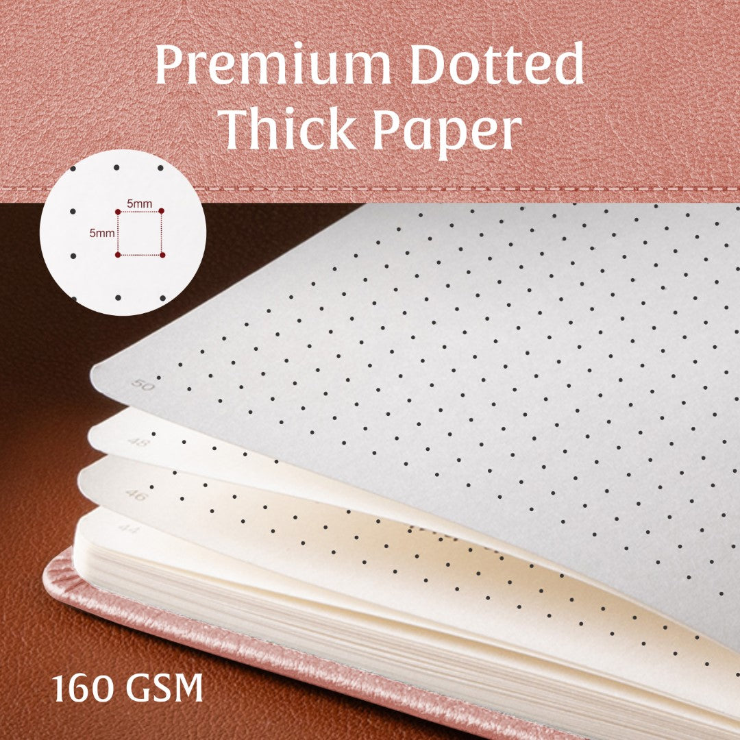 A5 Dotted Notebook - Rose Wood