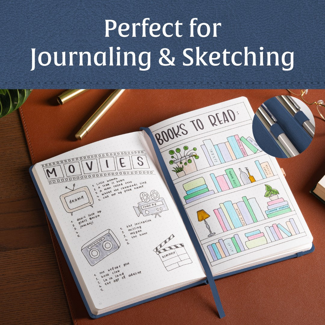 A5 Dotted Notebook - Symphony Blue