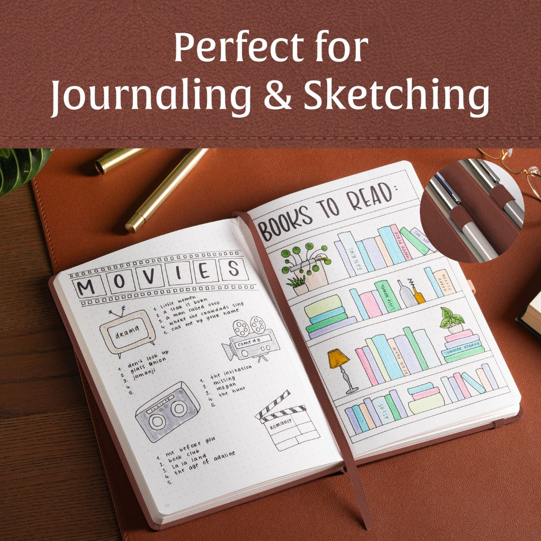 A5 Dotted Notebook - Chestnut Brown