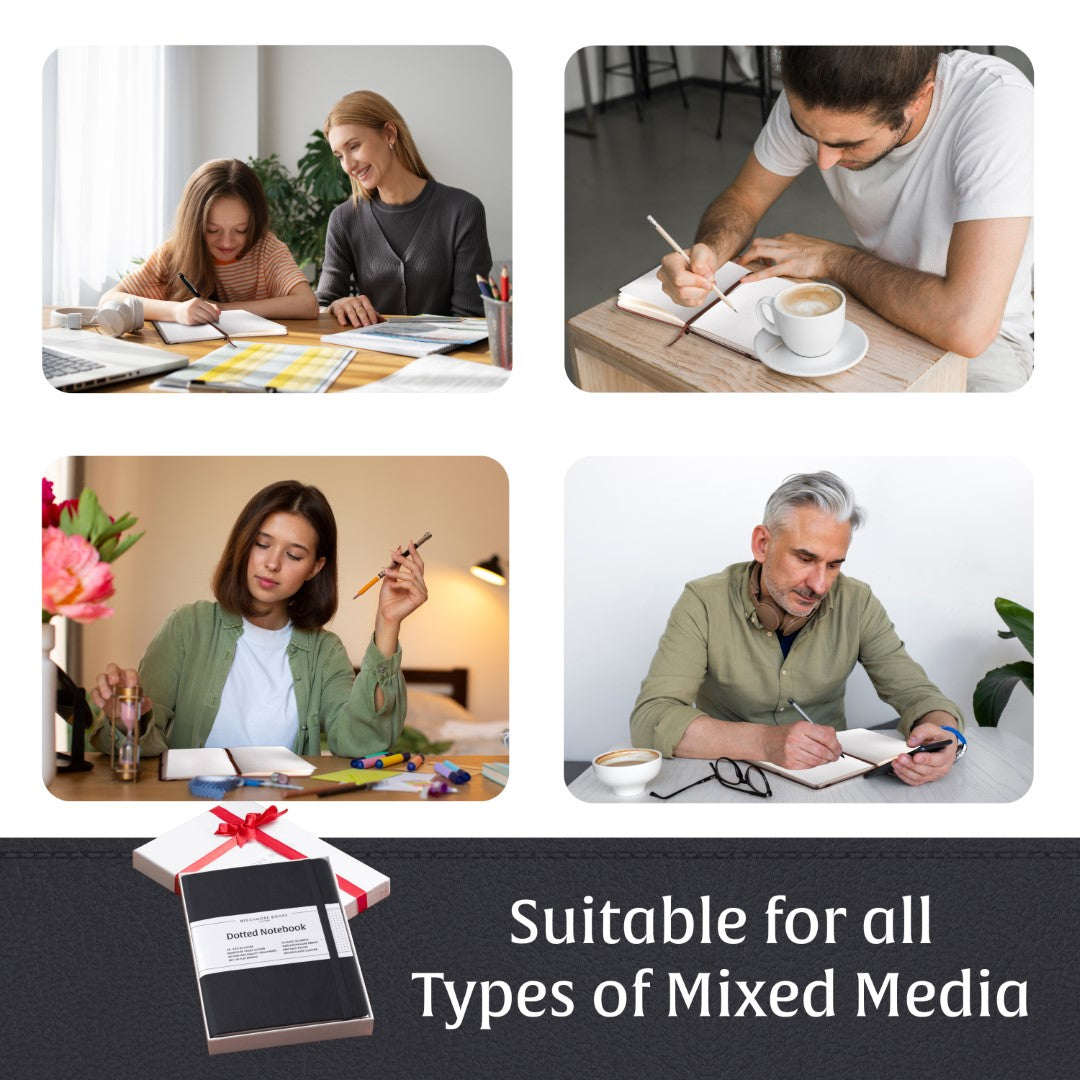 A5 Dotted Notebook - Charcoal Black