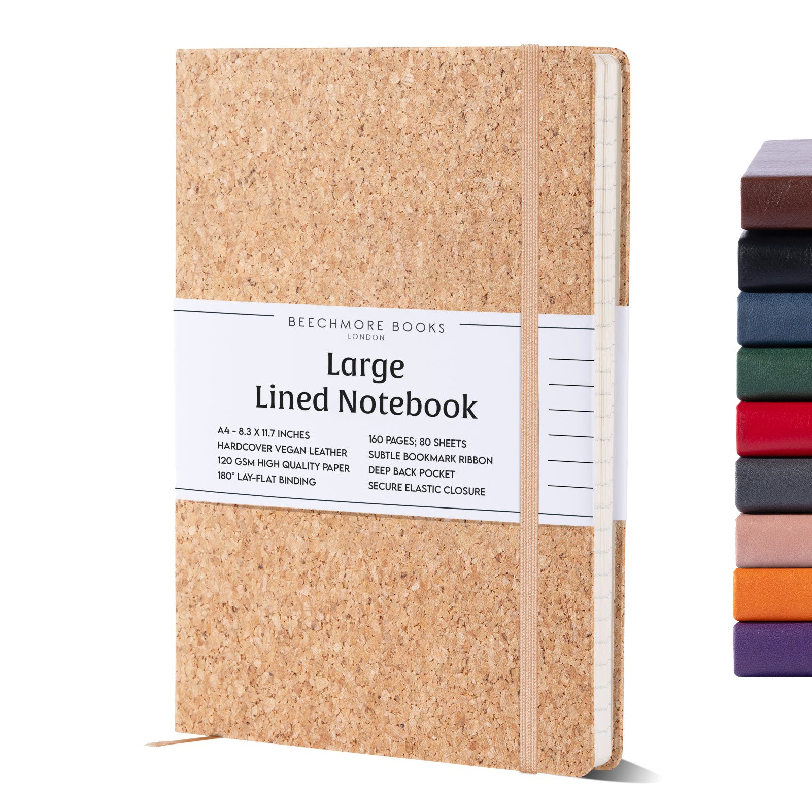 A4 Ruled Notebook - Beige Cork